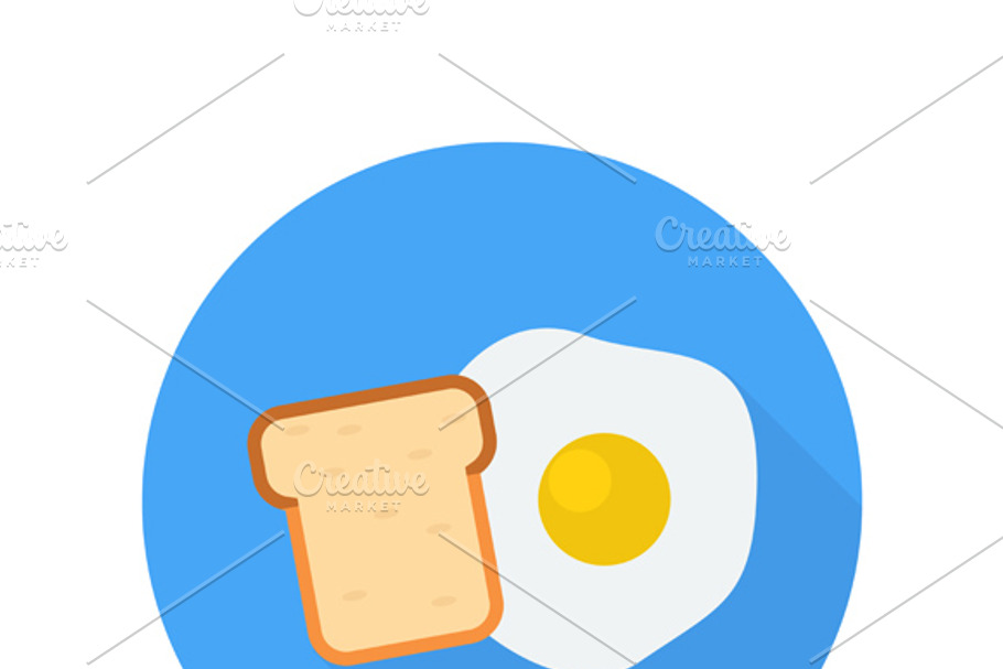 Egg with bread icon