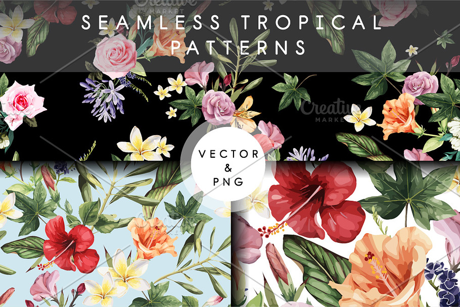 Tropical patterns (VECTOR) in Patterns - product preview 8