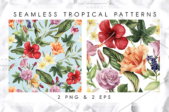 Tropical patterns (VECTOR) in Patterns - product preview 1