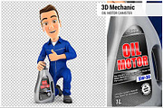 3D Mechanic with Oil Motor Canister