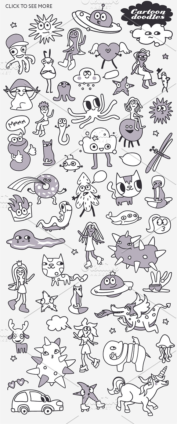 Cartoon Doodles in Illustrations - product preview 2
