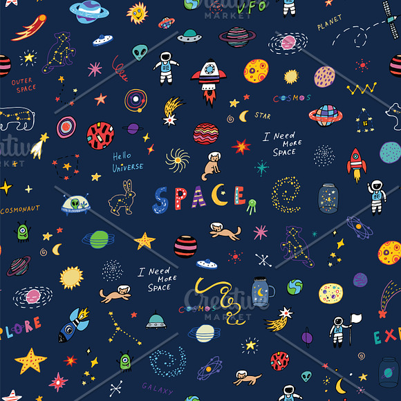 Doodle Space in Patterns - product preview 3