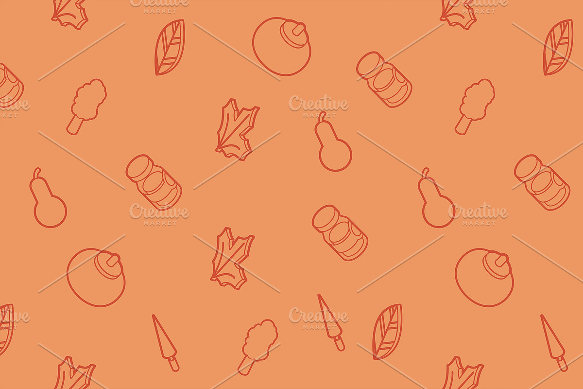 Autumn outline isometric pattern in Patterns - product preview 8