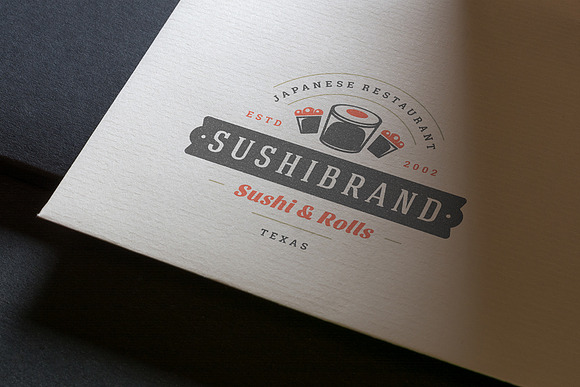 18 Sushi Bar Logos and Badges in Logo Templates - product preview 8
