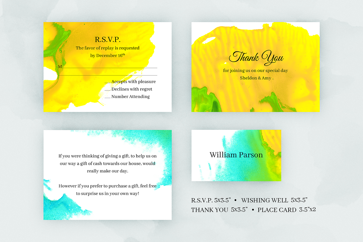 Holo. Wedding Invitation Package in Wedding Templates - product preview 8