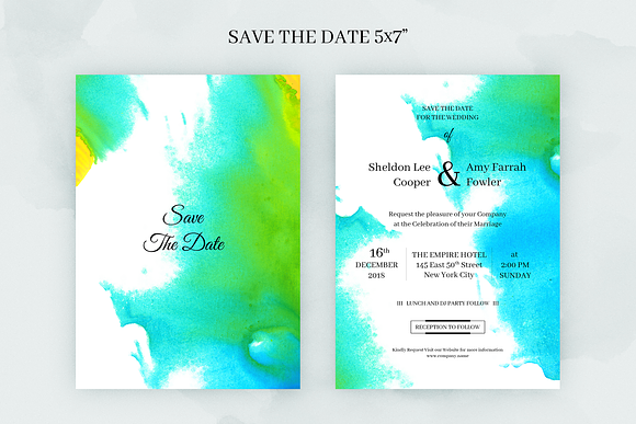 Holo. Wedding Invitation Package in Wedding Templates - product preview 3