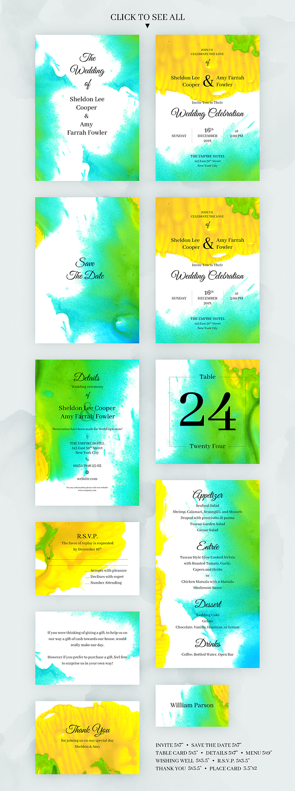 Holo. Wedding Invitation Package in Wedding Templates - product preview 5