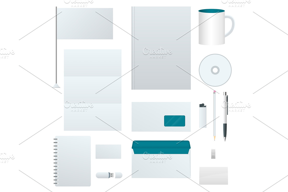 Corporate identity template set. Branding design. Blank template. Business stationery mock-up. For graphic designers presentations and portfolios. in Objects - product preview 8