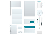 Corporate identity template set. Branding design. Blank template. Business stationery mock-up. For graphic designers presentations and portfolios.