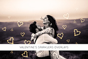 Valentine's sparklers Overlays