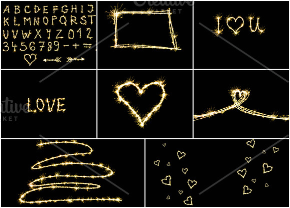 Valentine's sparklers Overlays in Objects - product preview 5
