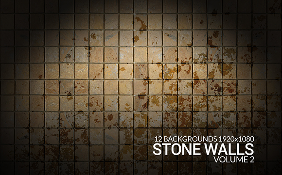 12 Stone Walls Grunge Backgrounds in Textures - product preview 5