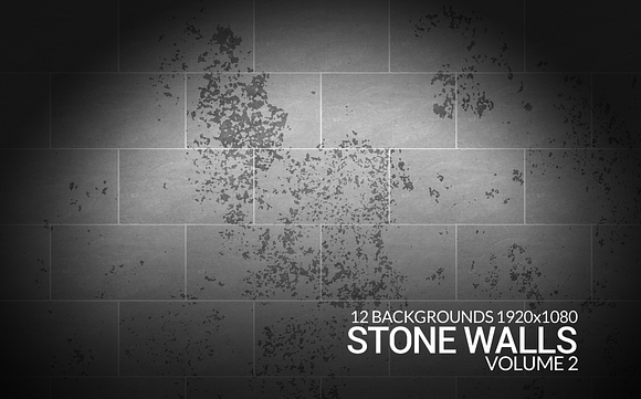 12 Stone Walls Grunge Backgrounds in Textures - product preview 6