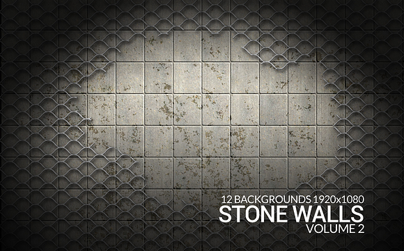 12 Stone Walls Grunge Backgrounds in Textures - product preview 8