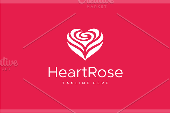 Heart Rose Logo in Logo Templates - product preview 1