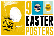 Typographic Easter greeting card.