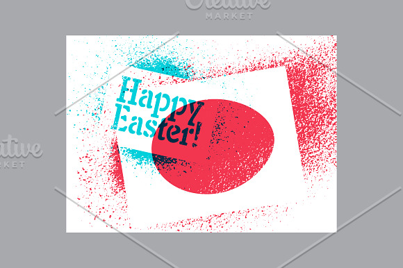 Typographic Easter greeting card. in Illustrations - product preview 2