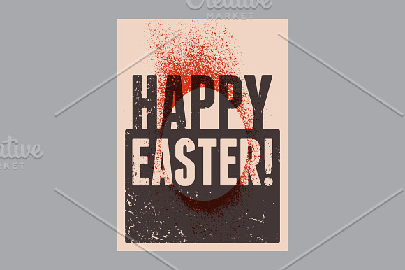 Typographic Easter greeting card. in Illustrations - product preview 5