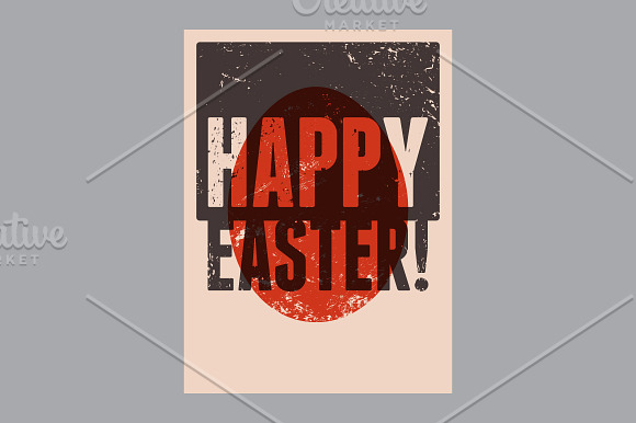 Typographic Easter greeting card. in Illustrations - product preview 6
