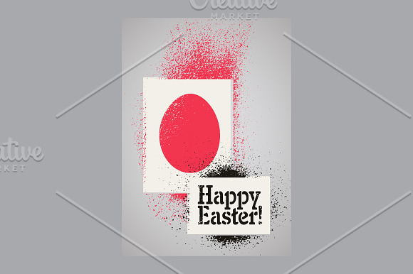 Typographic Easter greeting card. in Illustrations - product preview 9