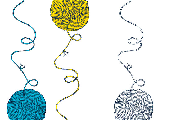 Yarn balls cover mock up in Illustrations - product preview 5