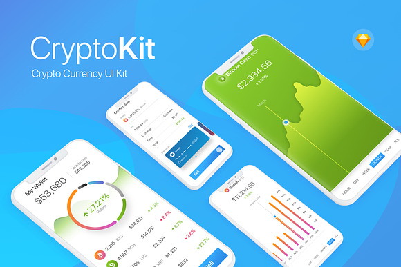 CryptoKit - Cryptocurrency UI Kit in UI Kits and Libraries - product preview 2
