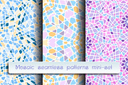 Mosaic seamless patterns mini-set