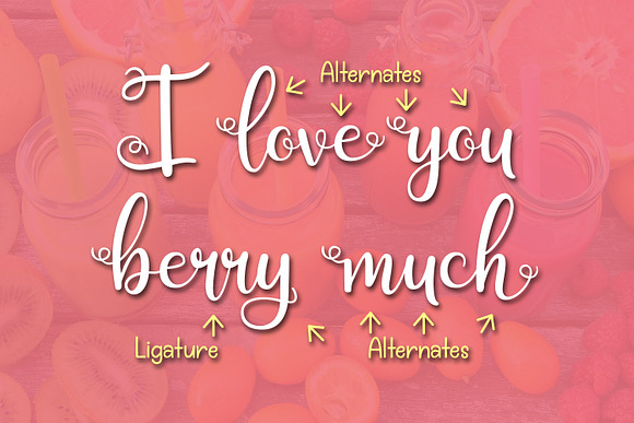 Berry Smoothies in Script Fonts - product preview 2