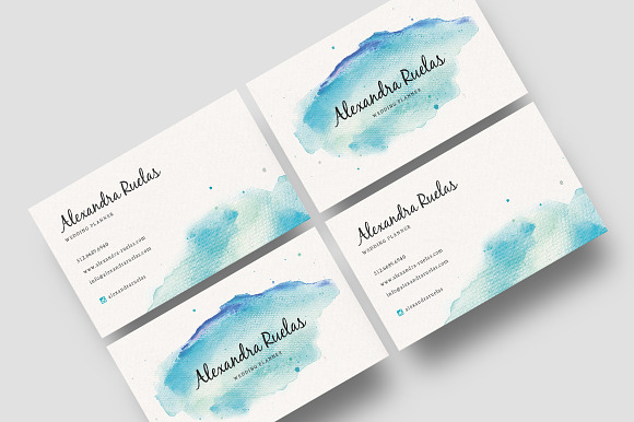 Watercolor Business Card in Business Card Templates - product preview 1