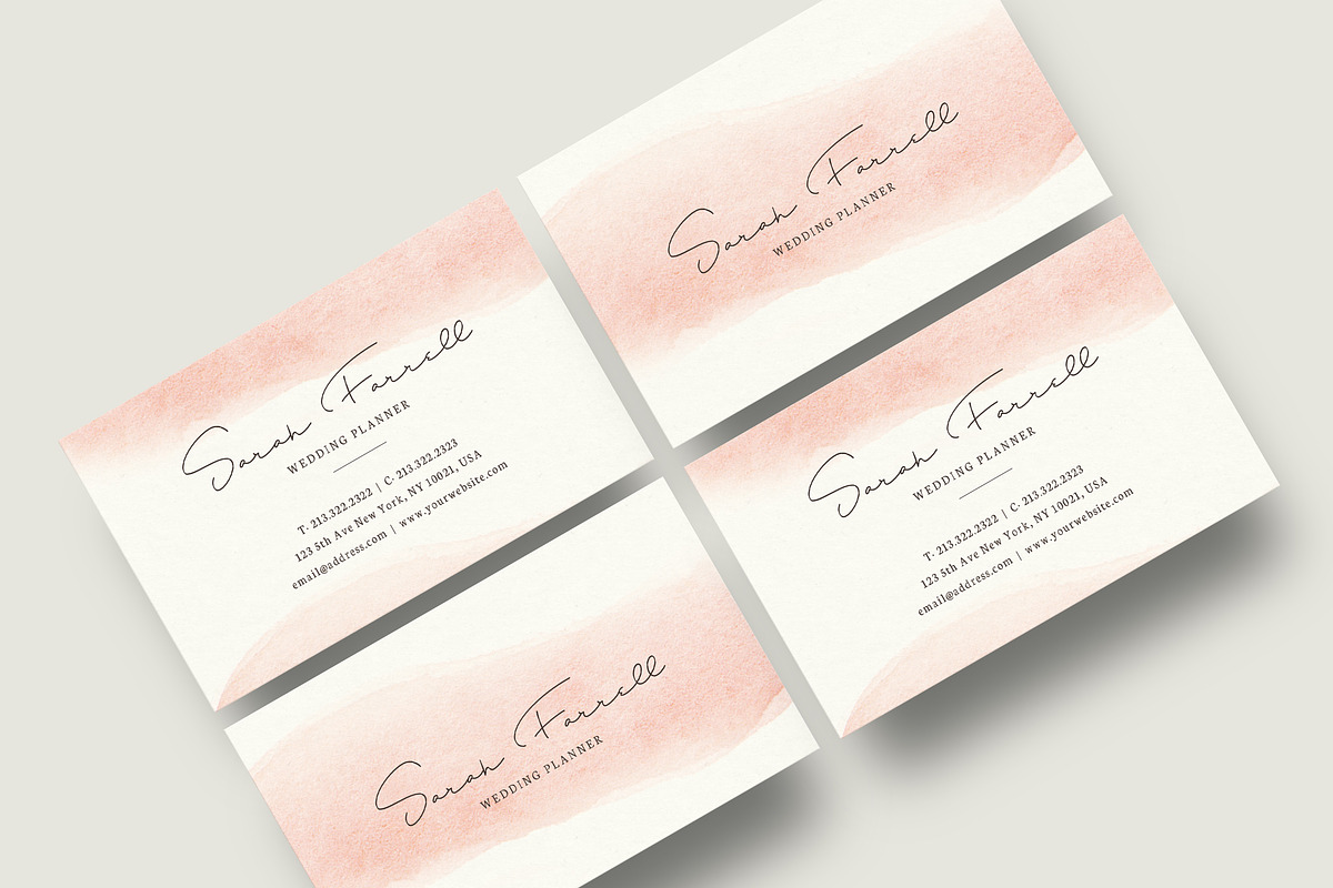 Watercolor Business Card in Business Card Templates - product preview 8
