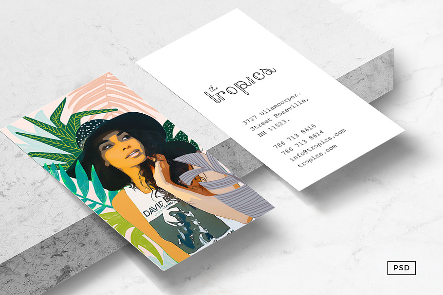 Travel + Lifestyle Business Card in Business Card Templates - product preview 8