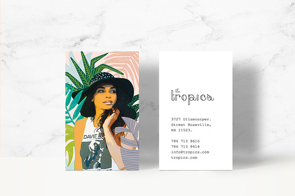 Travel + Lifestyle Business Card in Business Card Templates - product preview 1