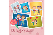 Be My Valentine Festive Banner Vector Illustration