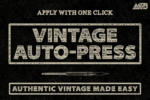 Vintage Auto-Press in Textures - product preview 3