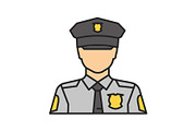 Policeman color icon