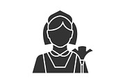 Maid glyph icon