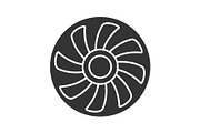 Exhaust fan glyph icon