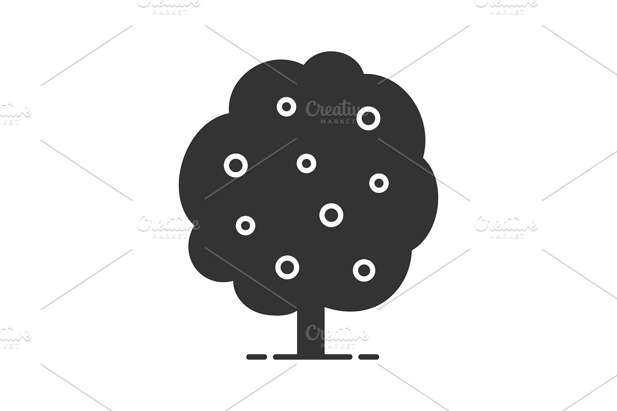 Fruit tree glyph icon in Graphics - product preview 8