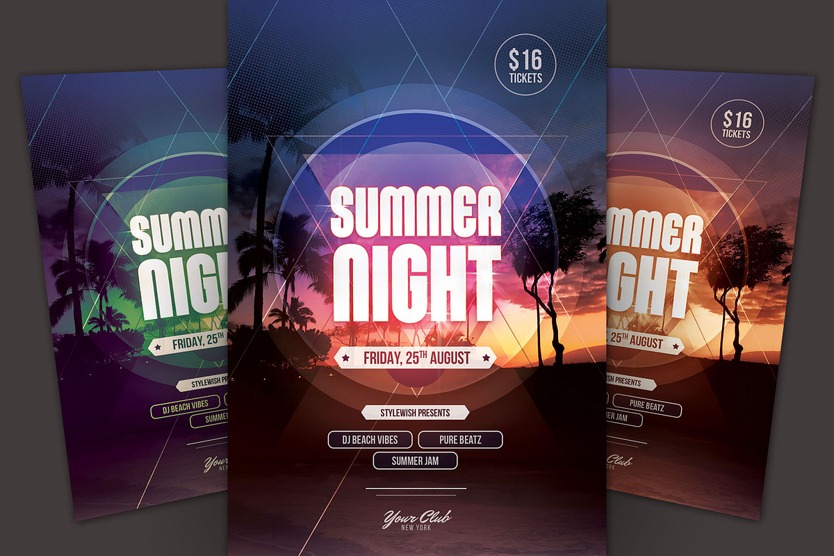 Summer Night Flyer in Flyer Templates - product preview 8