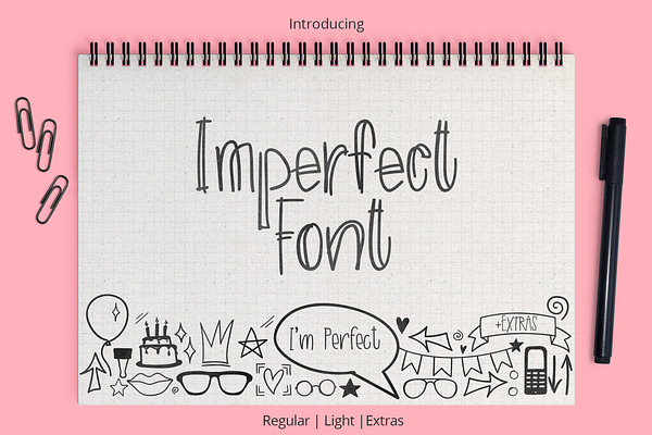 Imperfect font + EXTRAS