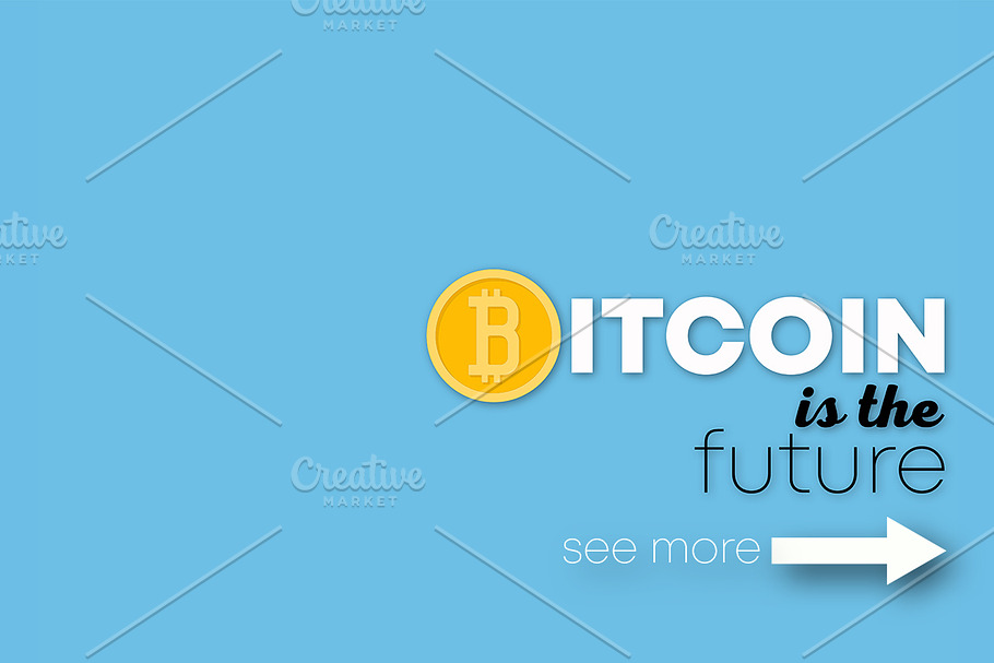 Bitcoin. Posters Set. EPS10 + JPEG.