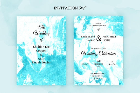 Magic Water. Wedding Invitations in Wedding Templates - product preview 1
