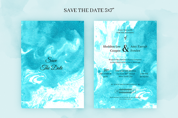 Magic Water. Wedding Invitations in Wedding Templates - product preview 3