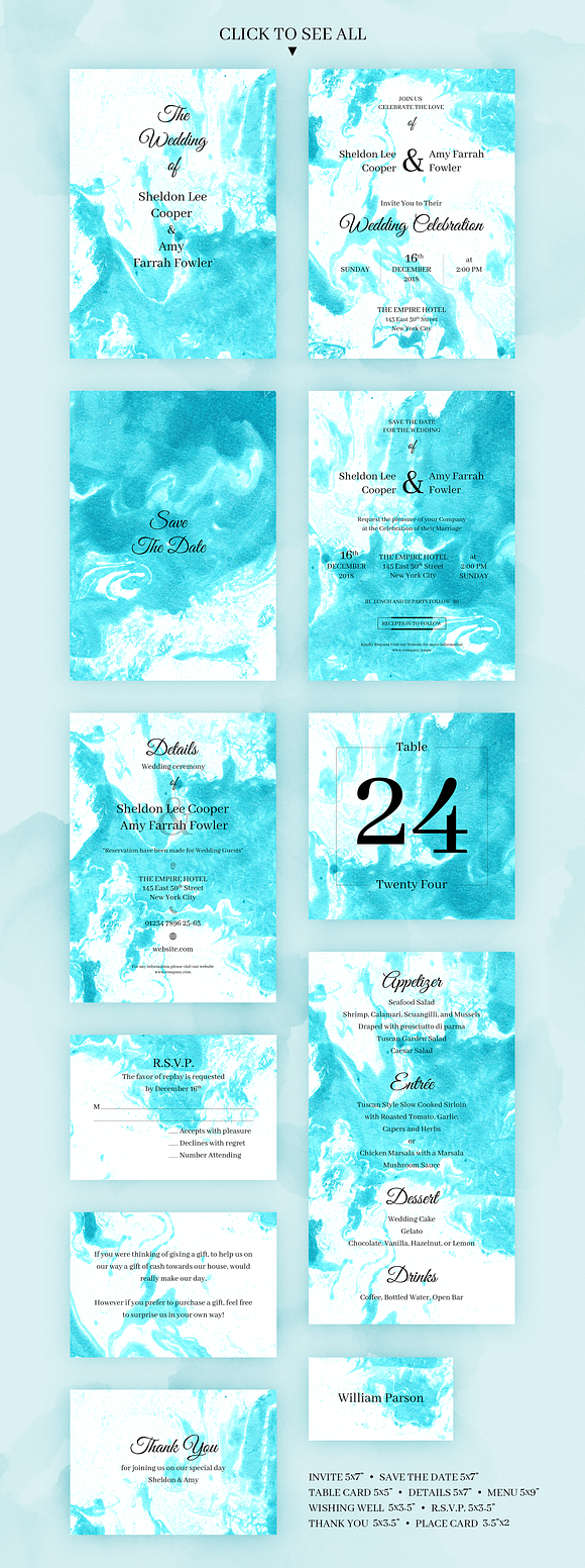 Magic Water. Wedding Invitations in Wedding Templates - product preview 5