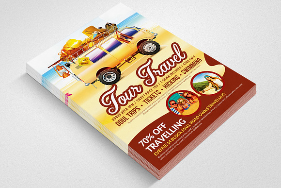Tour & Travel Agency Flyer Template in Flyer Templates - product preview 2