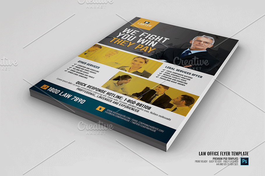 Law Firm and Law Office Flyer in Flyer Templates - product preview 8