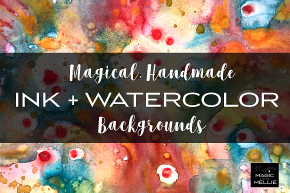 Magical Handmade Watercolor Textures in Textures - product preview 4
