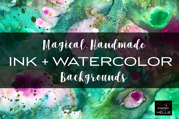Magical Handmade Watercolor Textures in Textures - product preview 7