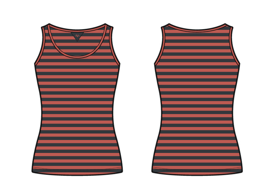 Women Striped Tank Top Vector in Illustrations - product preview 8