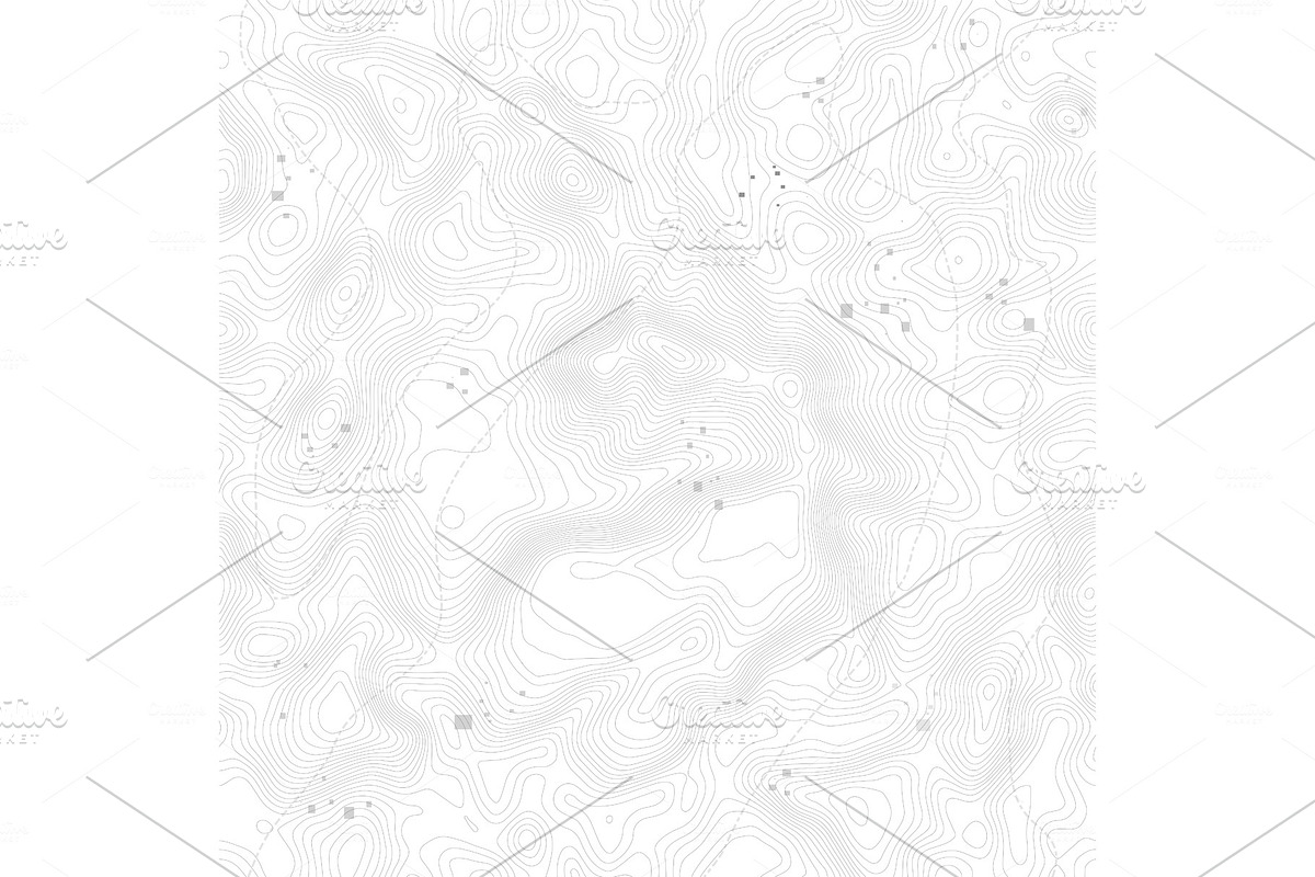 Seamless pattern. Topographic map background with space for copy Seamless texture. Line topography map contour background , geographic grid . Mountain hiking trail over terrain . in Illustrations - product preview 8